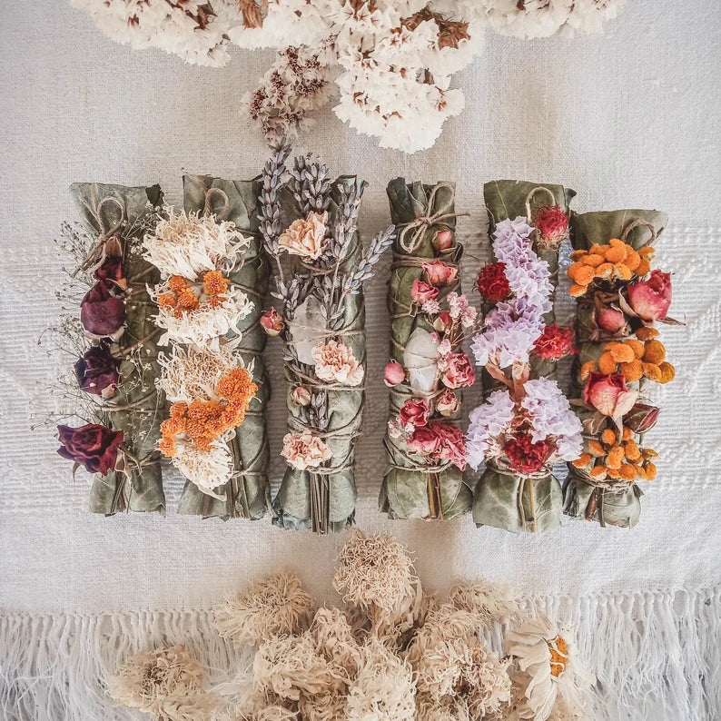 Eucalyptus Leaf & Flowers Smudge Sticks